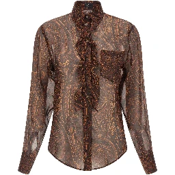 Brown Silk Blouse
