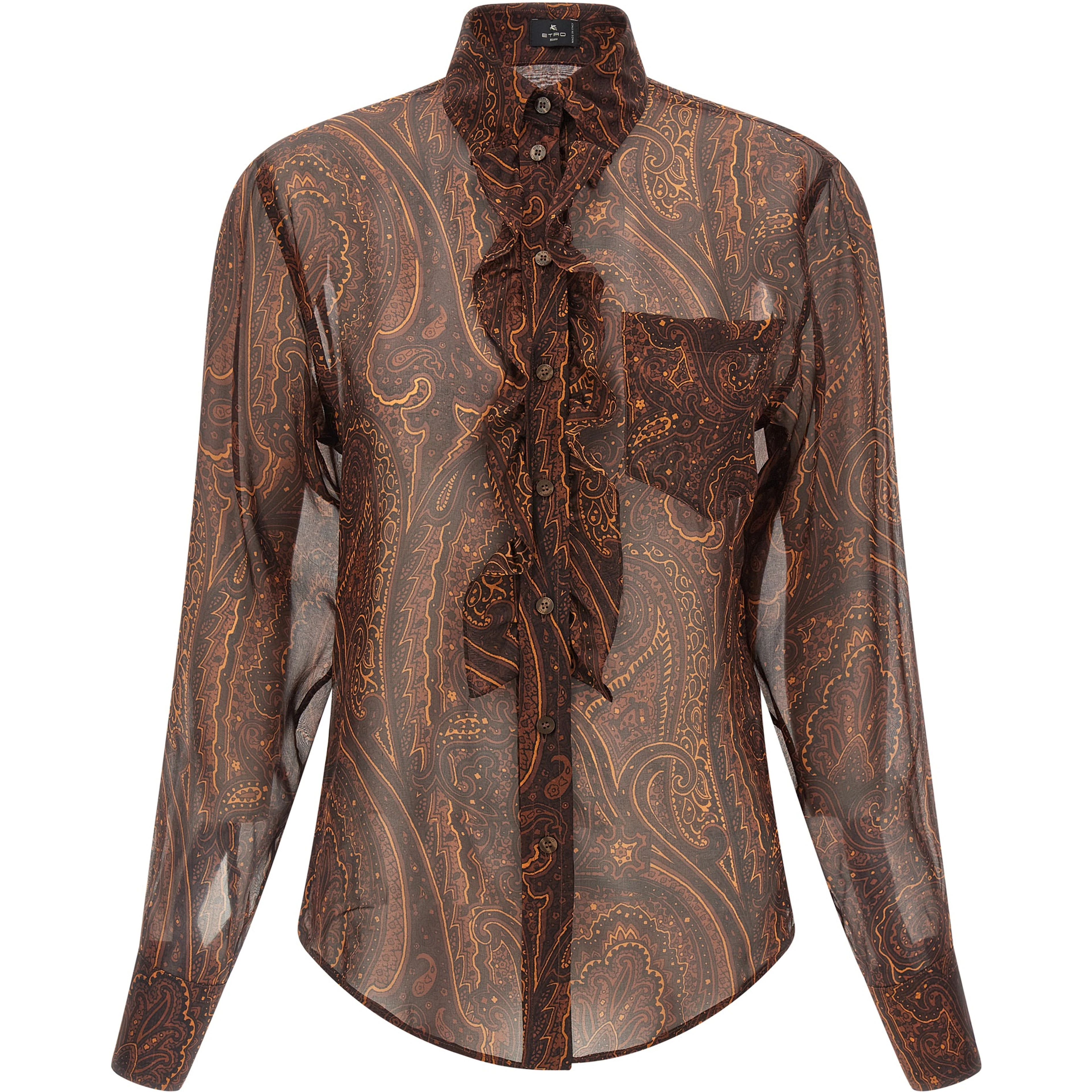 Brown Silk Blouse