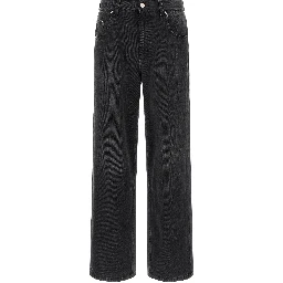 Black Cotton Relaxed Fit Jeans