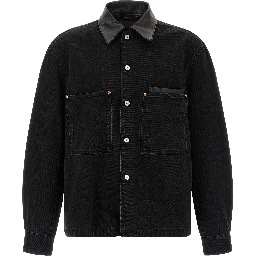 Black Cotton Denim Jacket