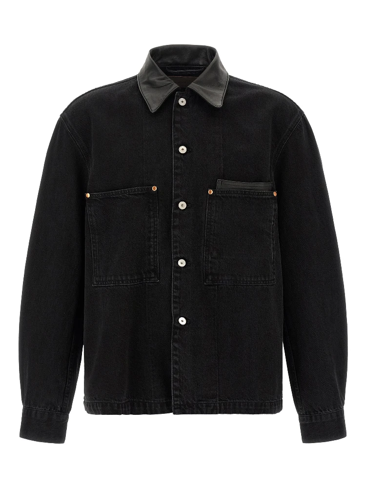 Black Cotton Denim Jacket
