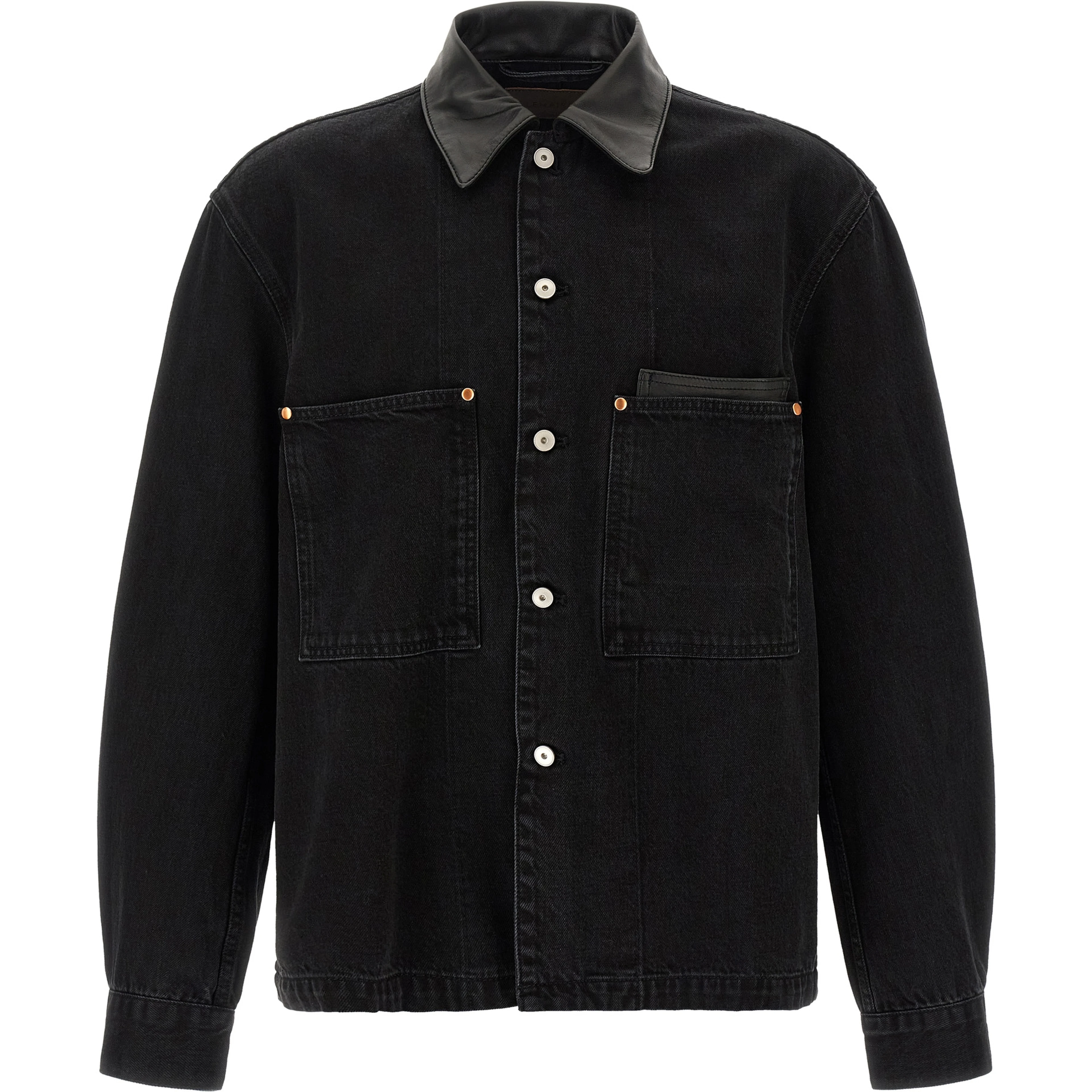 Black Cotton Denim Jacket