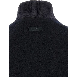 Blue Virgin Wool Full-Length Jacket