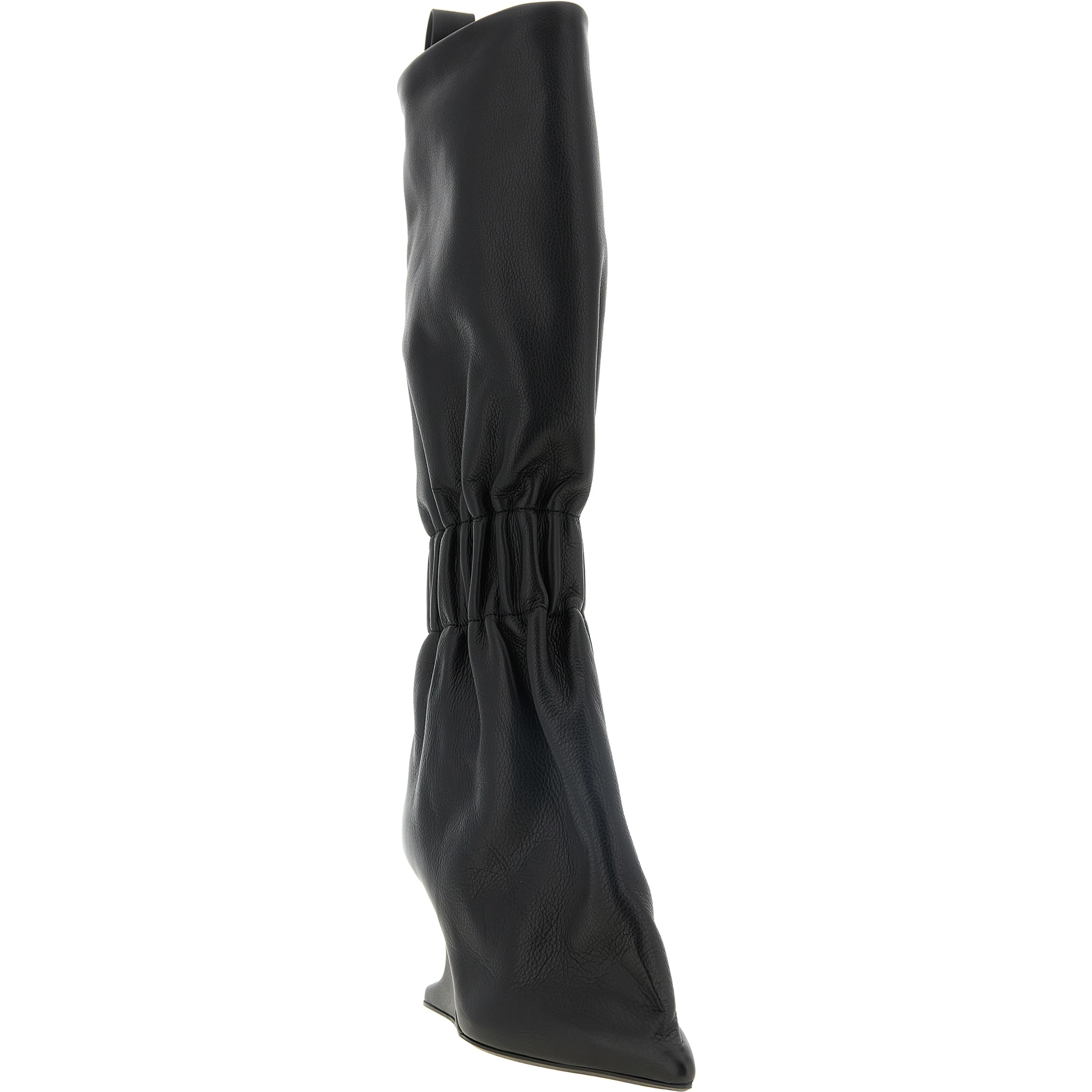 Black Calfskin Over The Knee