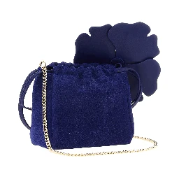 Blue Lambskin Clutch Bag