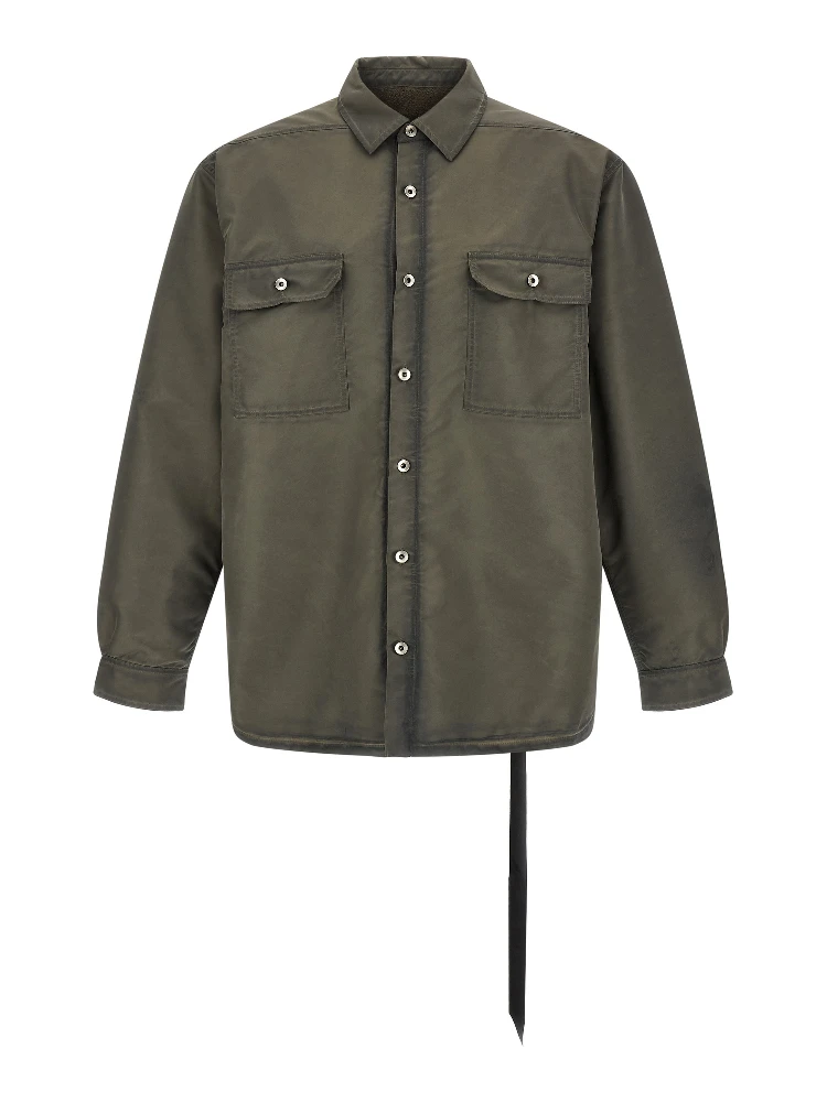 Gray Nylon Full-Length Jacket