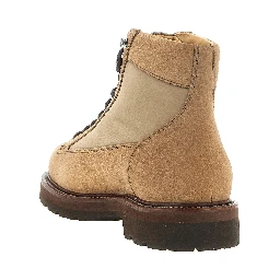 Beige Calfskin Ankle Boots