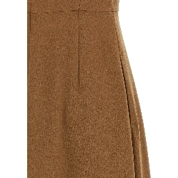 Brown Wool Midi Dress