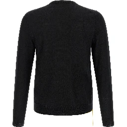 Black Virgin Wool Cardigan
