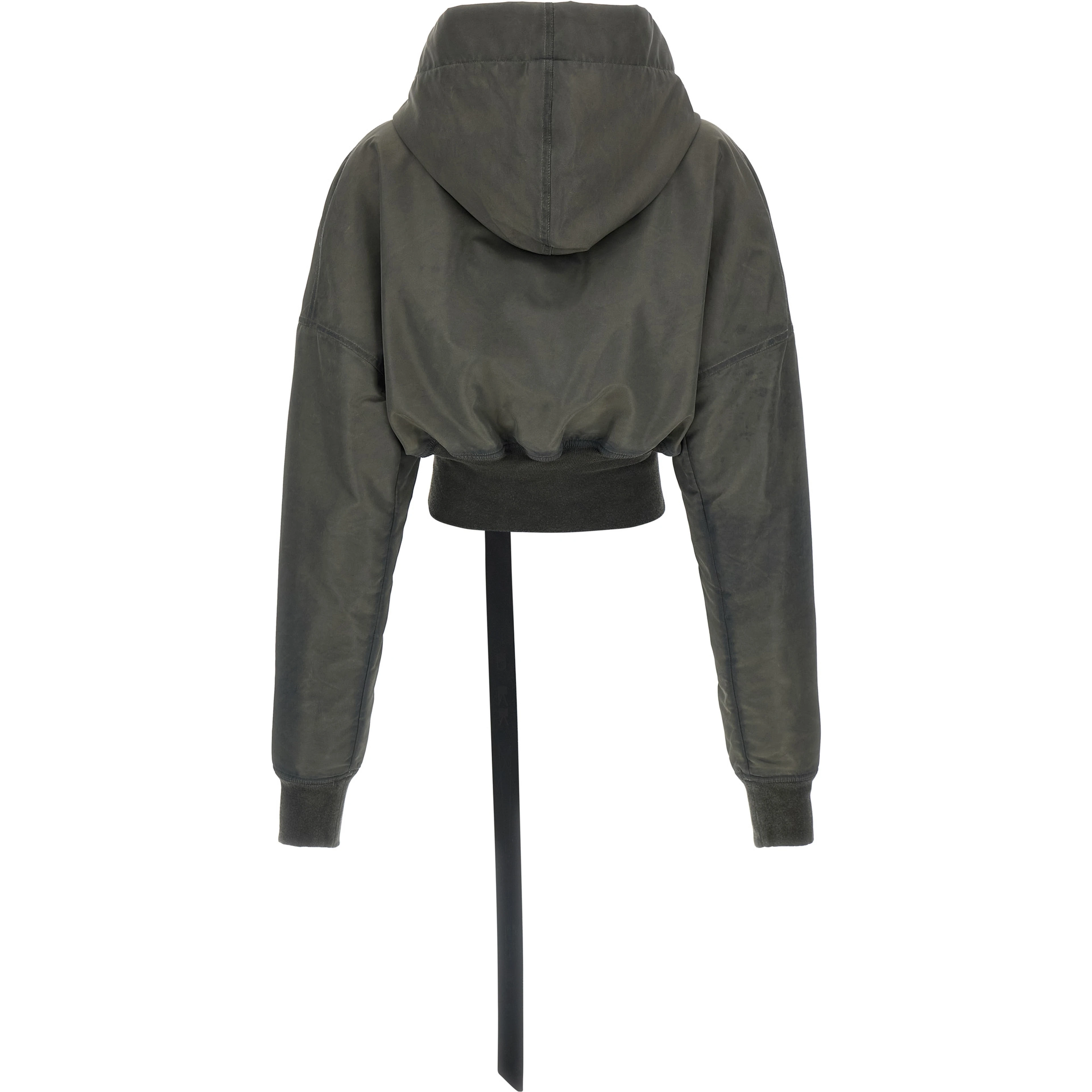 Gray Nylon Bomber