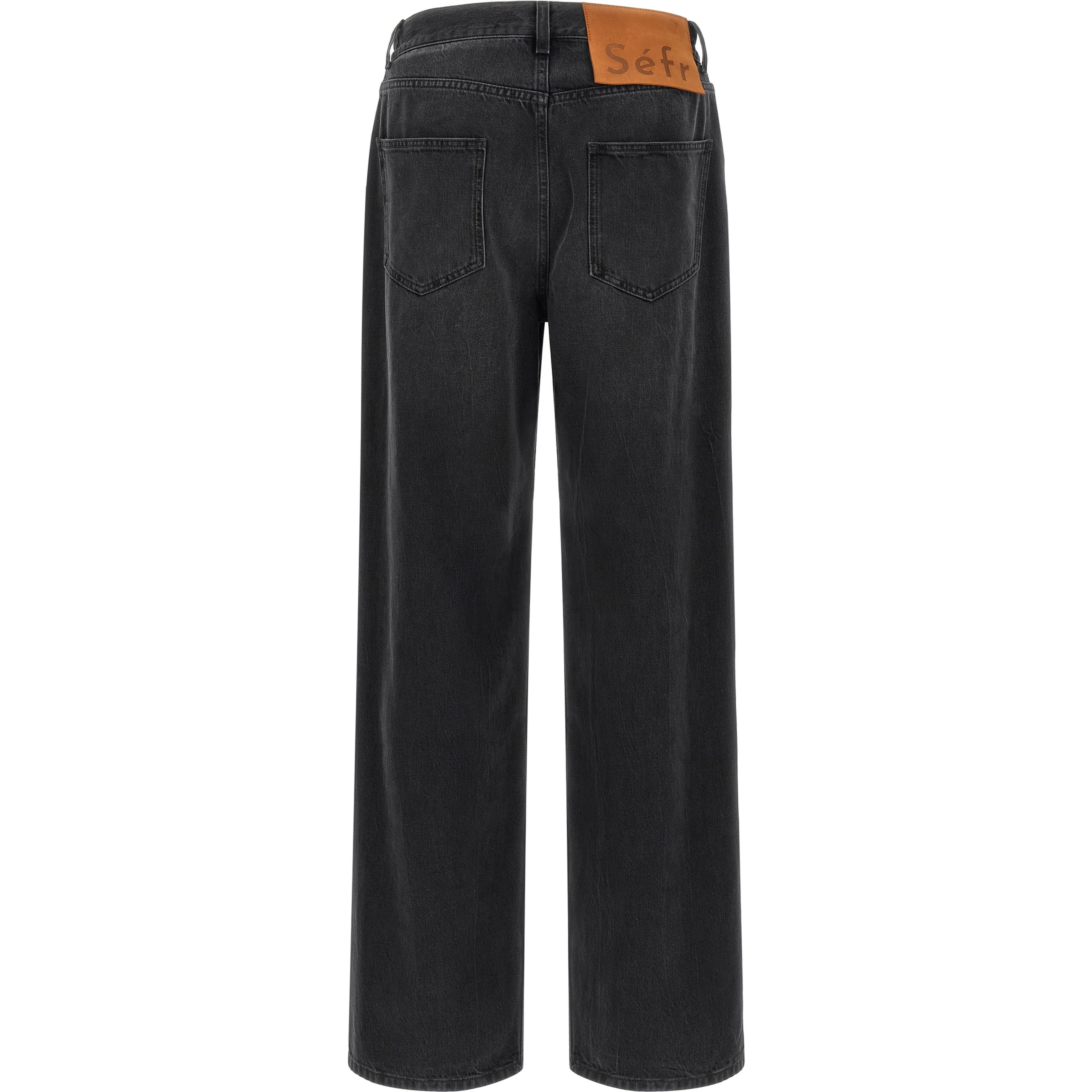 Black Cotton Relaxed Fit Jeans