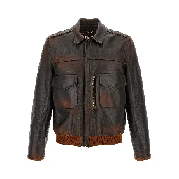 Brown Cowhide Leather Jacket
