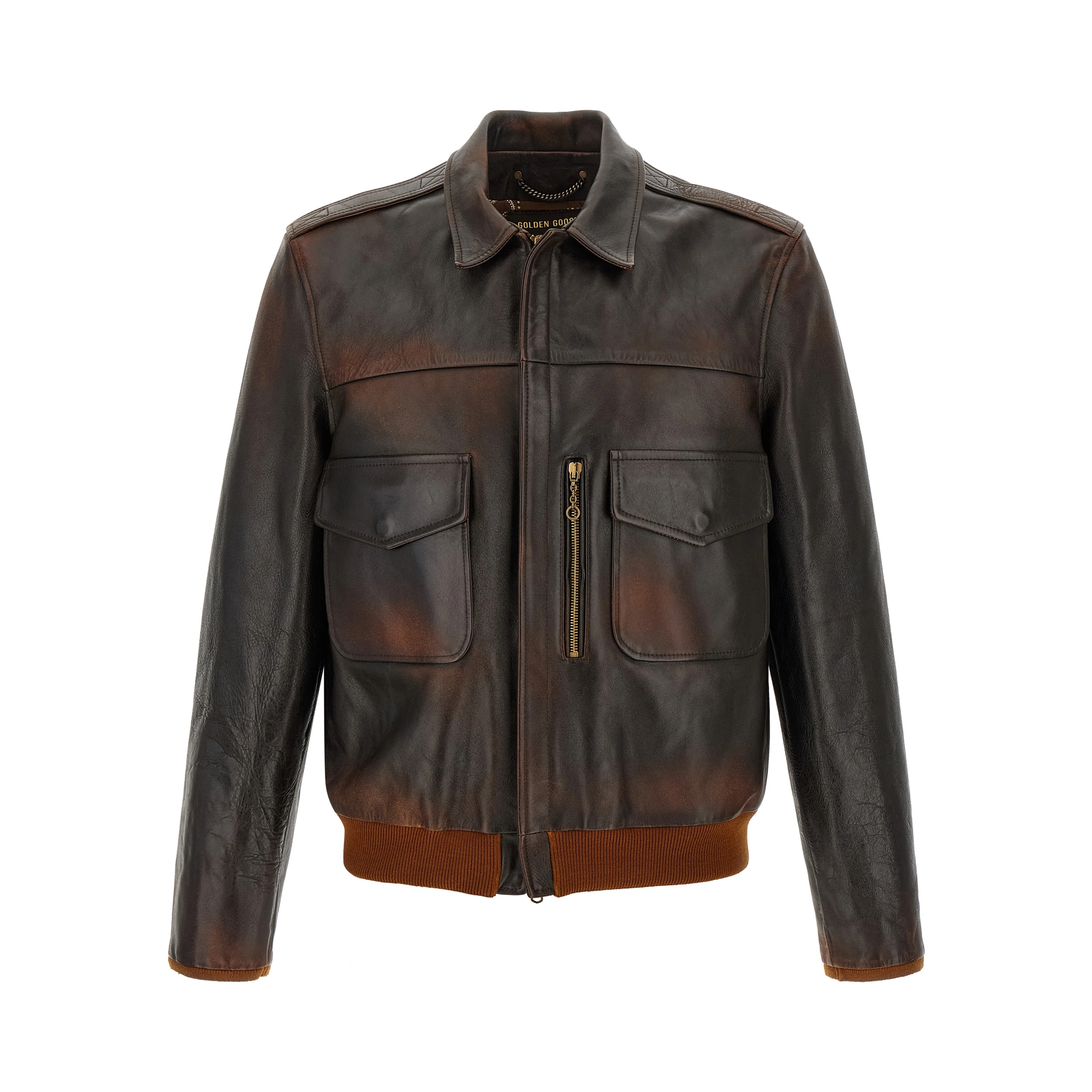 Brown Cowhide Leather Jacket
