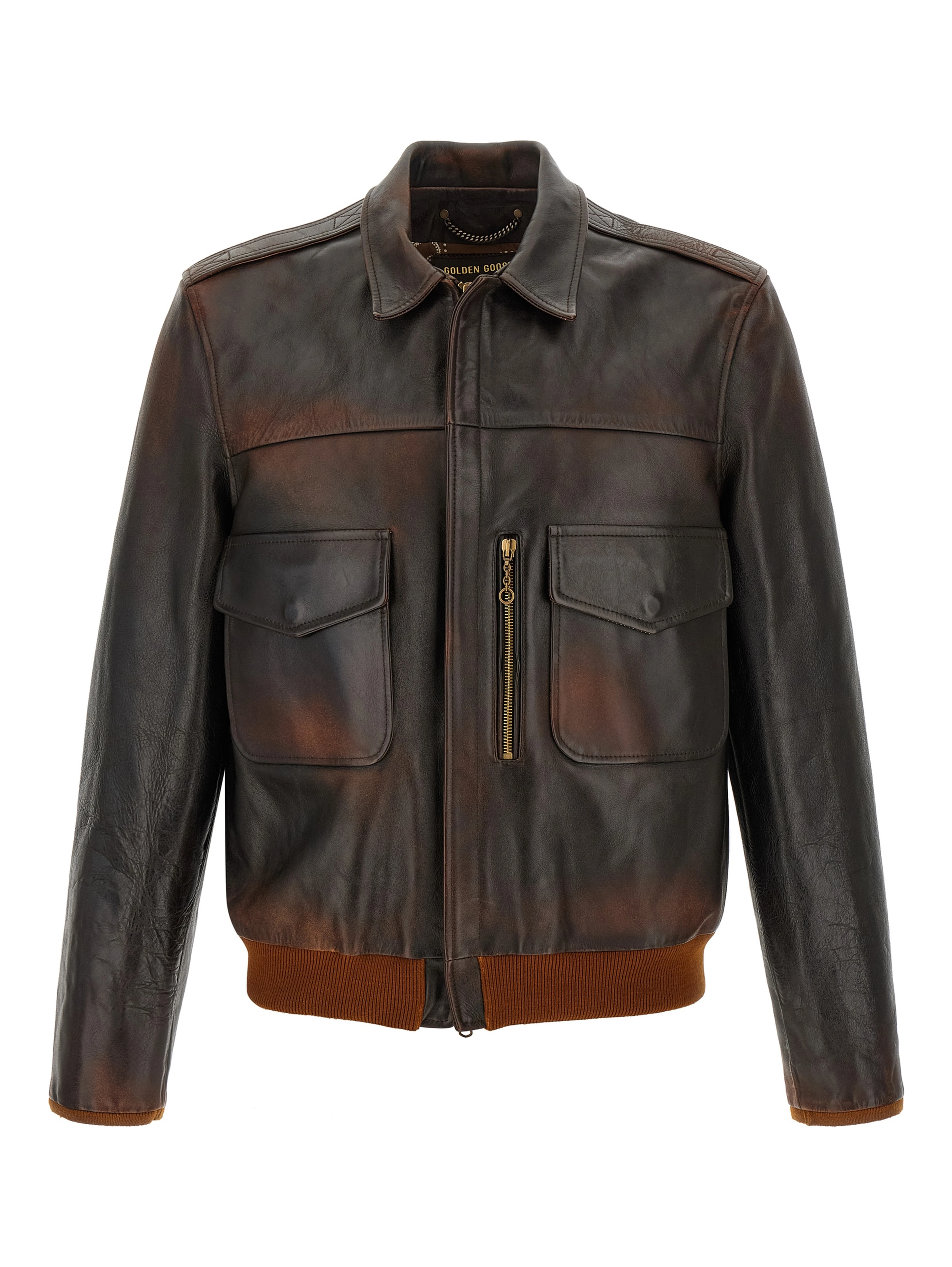 Brown Cowhide Leather Jacket