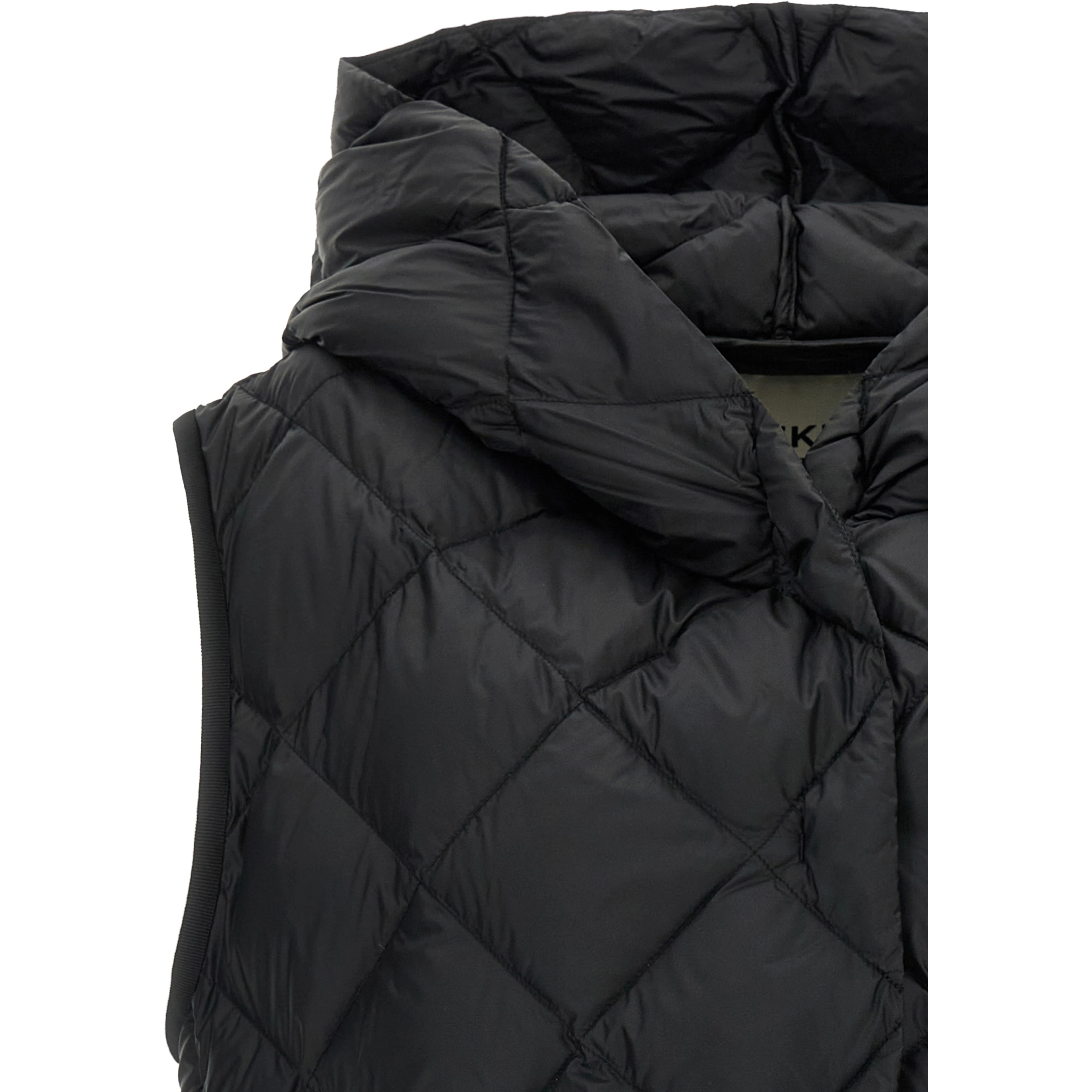 Black Polyester Sleeveless Jacket
