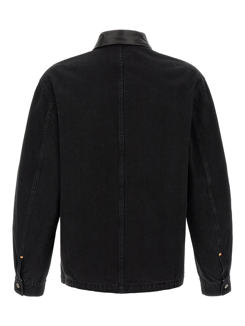 Black Cotton Denim Jacket