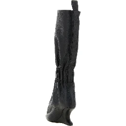 Black Calfskin Over The Knee