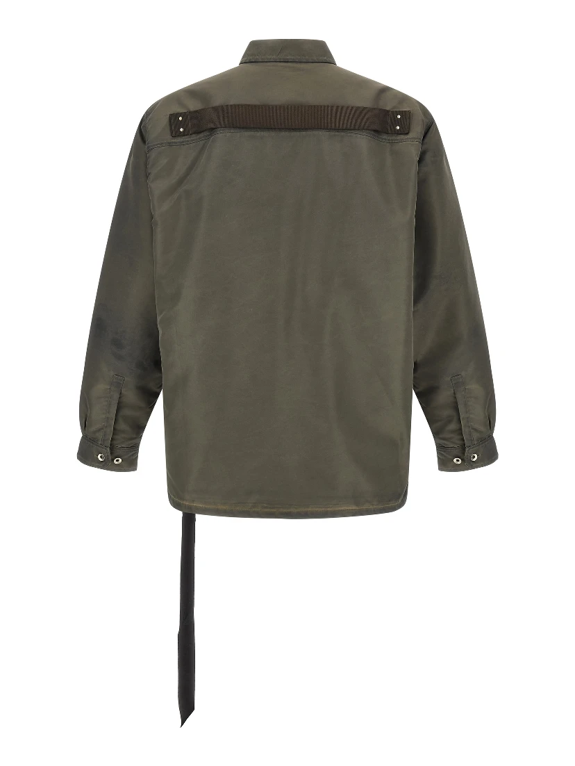 Gray Nylon Full-Length Jacket