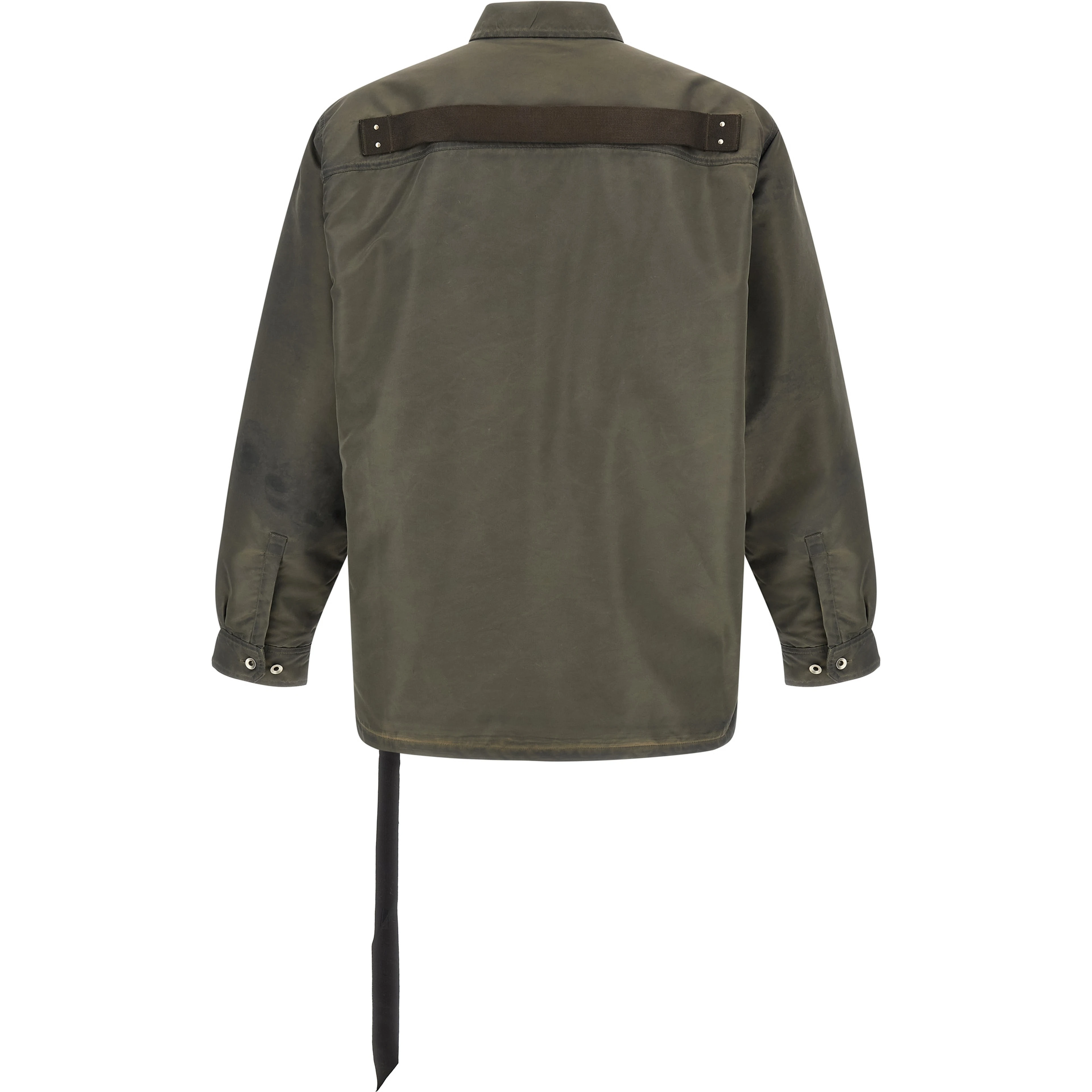 Gray Nylon Full-Length Jacket