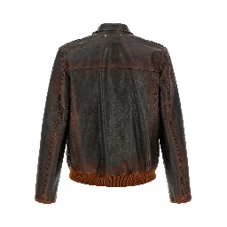 Brown Cowhide Leather Jacket