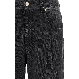 Black Cotton Relaxed Fit Jeans