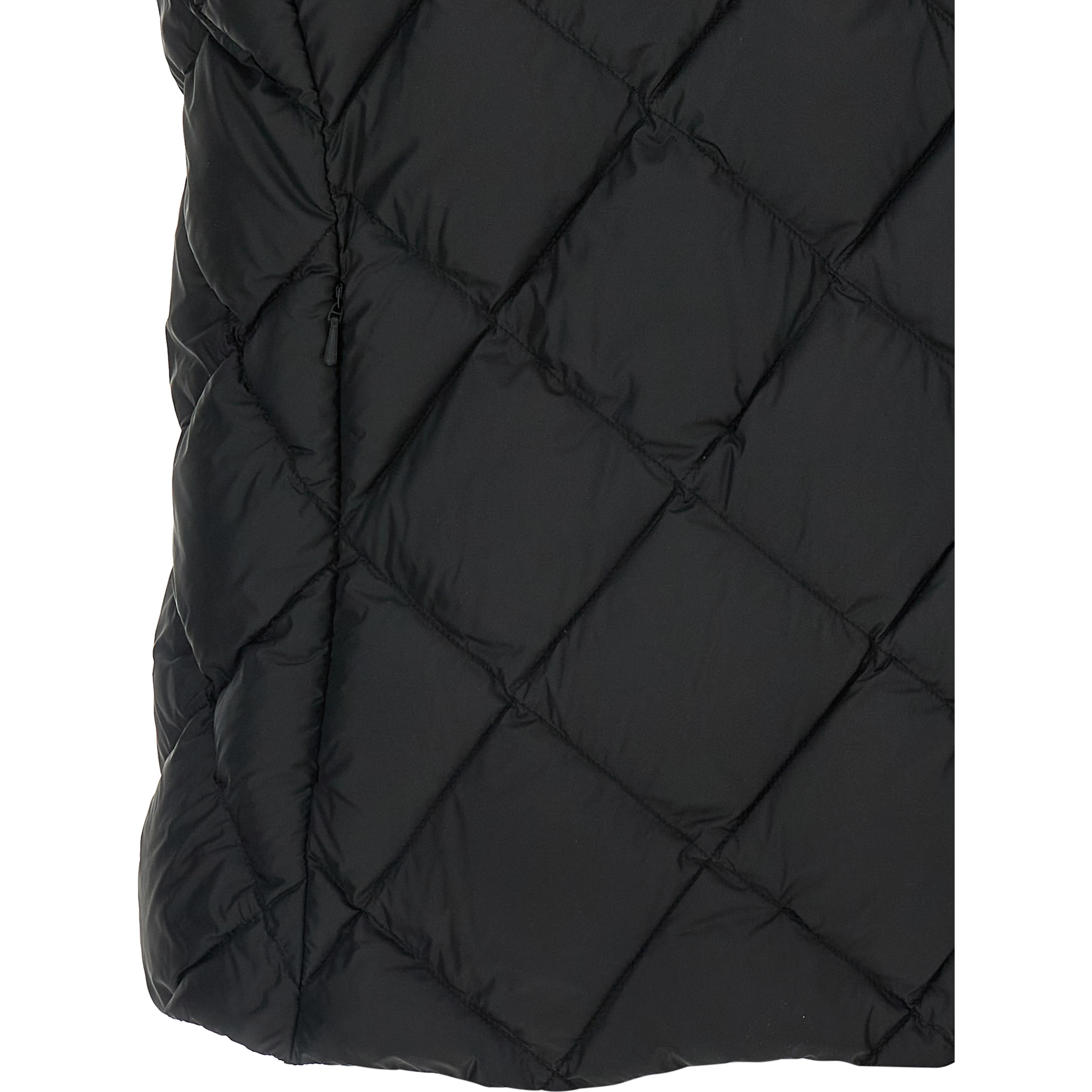 Black Polyester Sleeveless Jacket