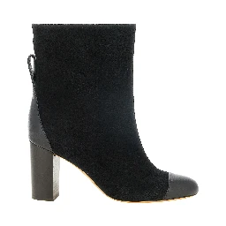 Black Calfskin Ankle Boots