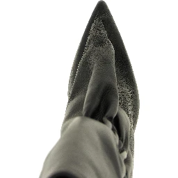 Black Calfskin Over The Knee