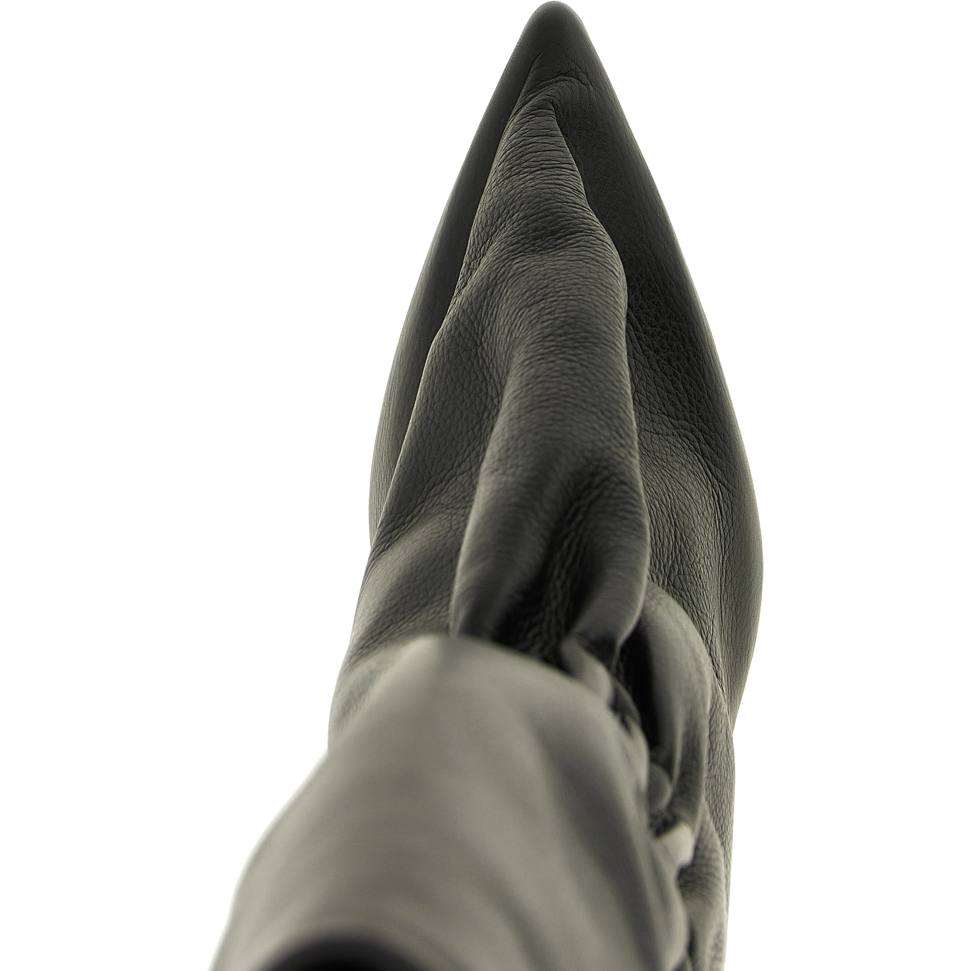 Black Calfskin Over The Knee