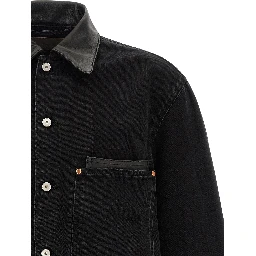 Black Cotton Denim Jacket