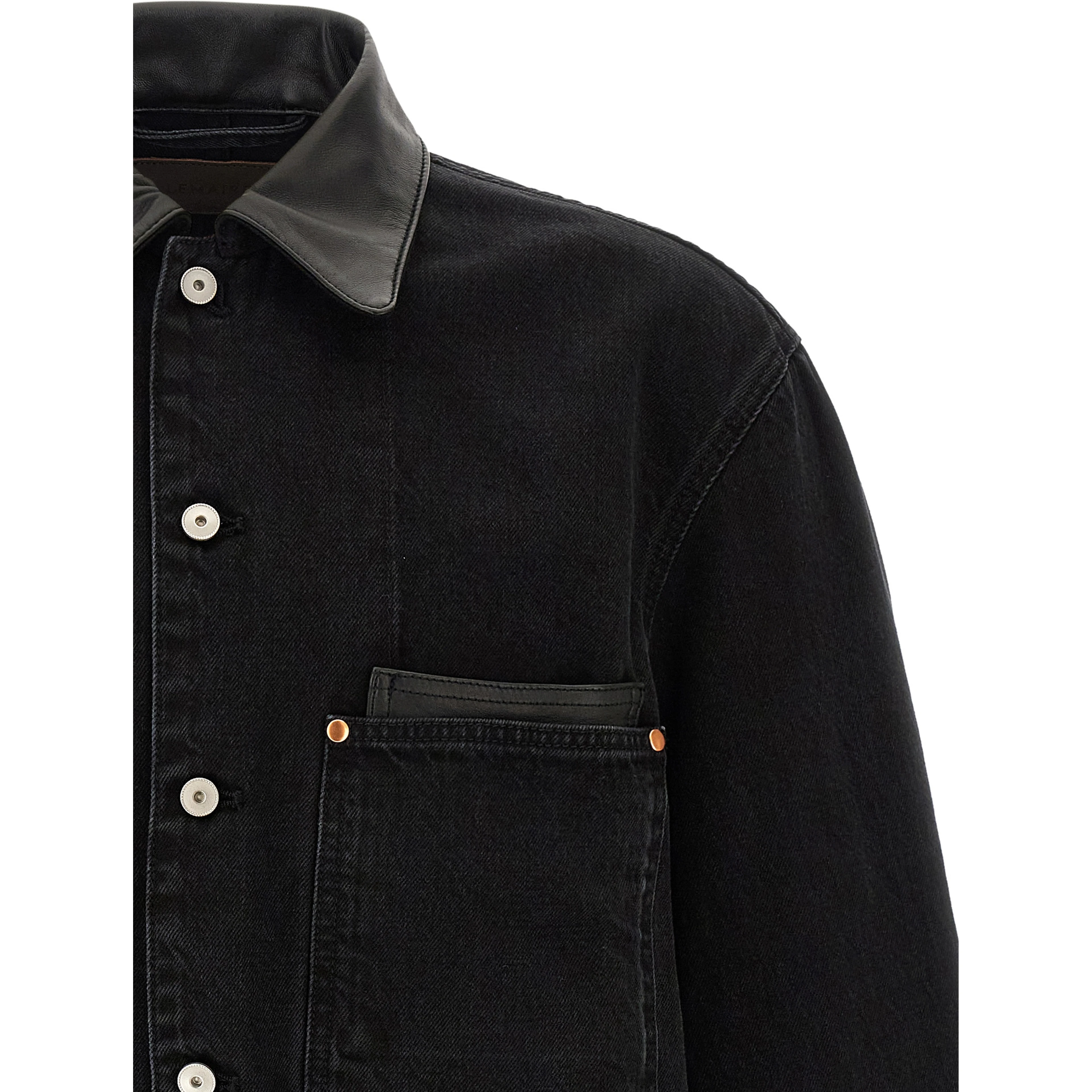 Black Cotton Denim Jacket