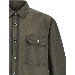 Gray Nylon Full-Length Jacket