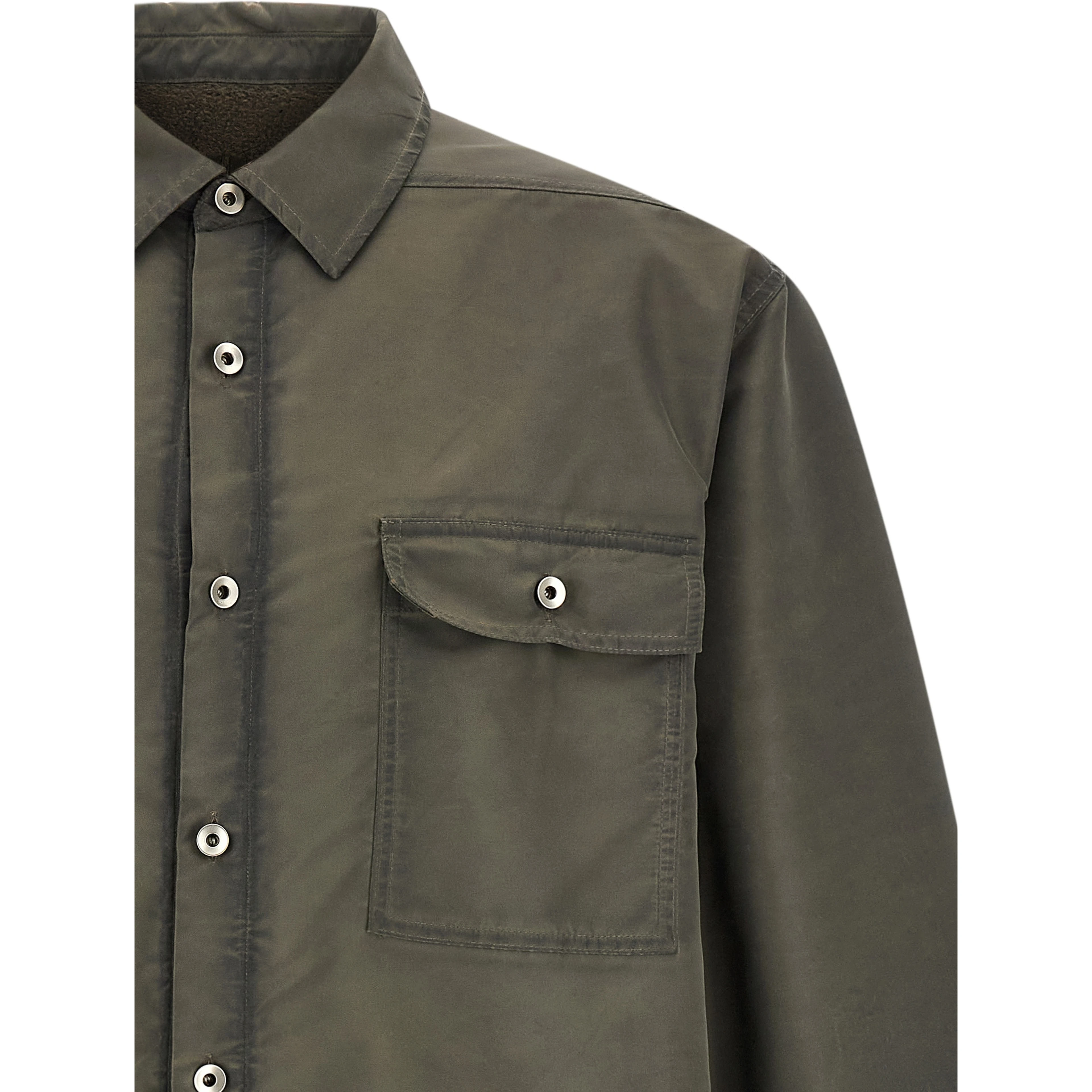 Gray Nylon Full-Length Jacket
