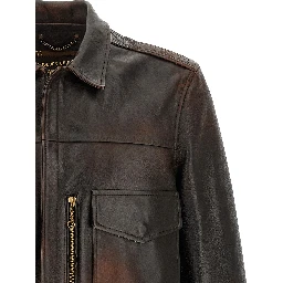 Brown Cowhide Leather Jacket