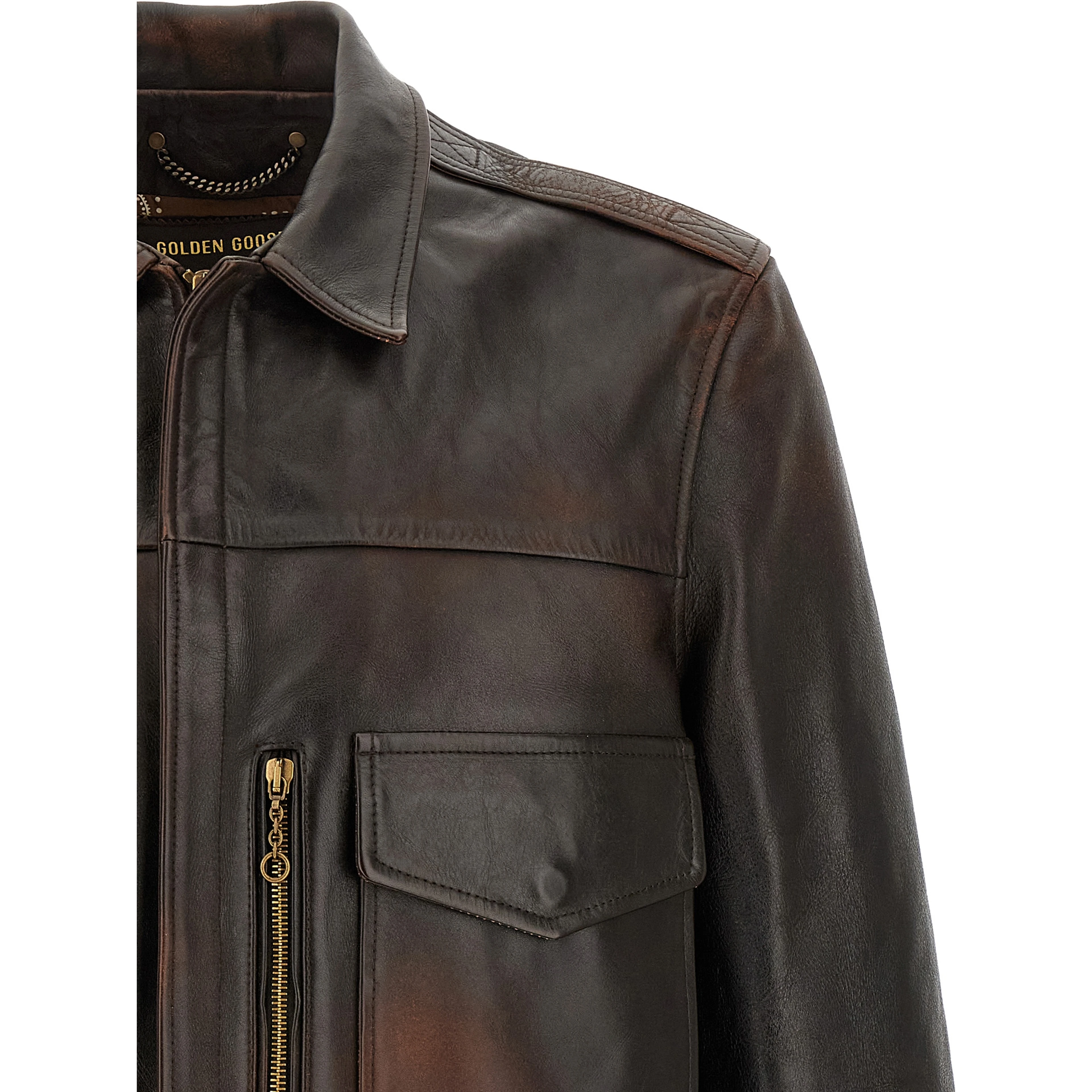 Brown Cowhide Leather Jacket