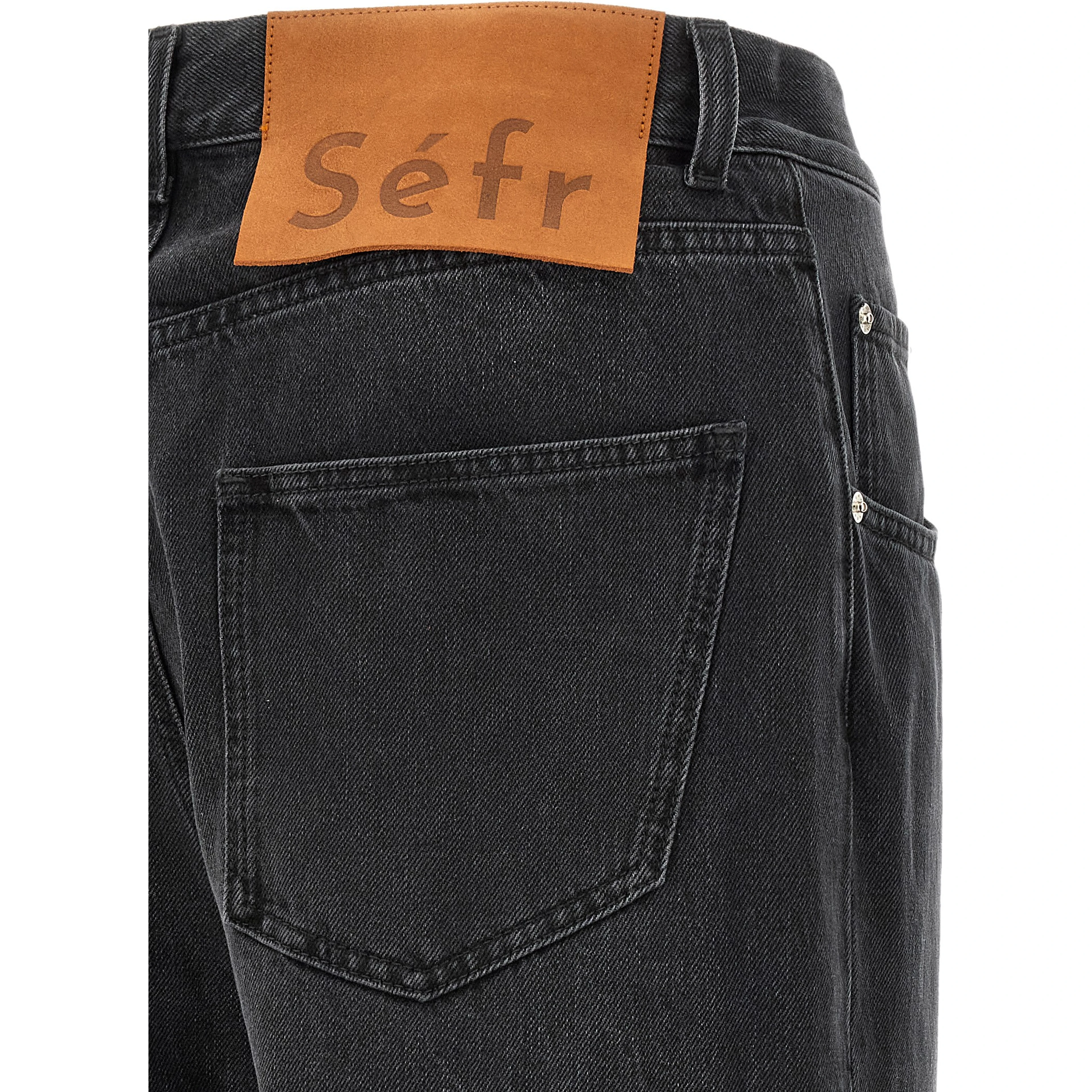 Black Cotton Relaxed Fit Jeans