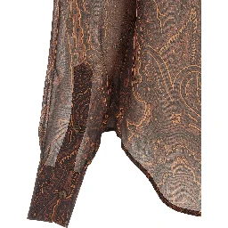 Brown Silk Blouse