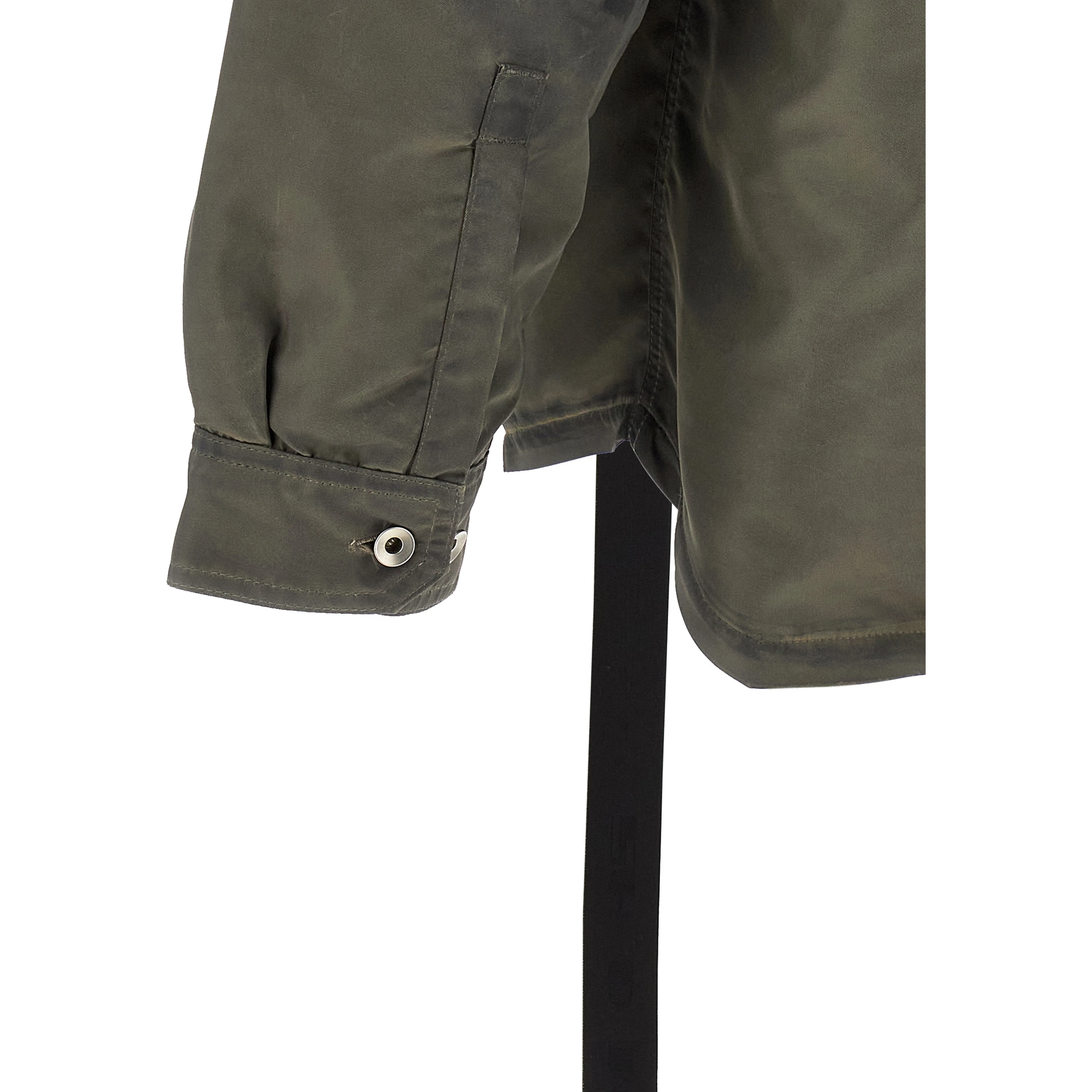 Gray Nylon Full-Length Jacket