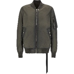 Gray Nylon Bomber
