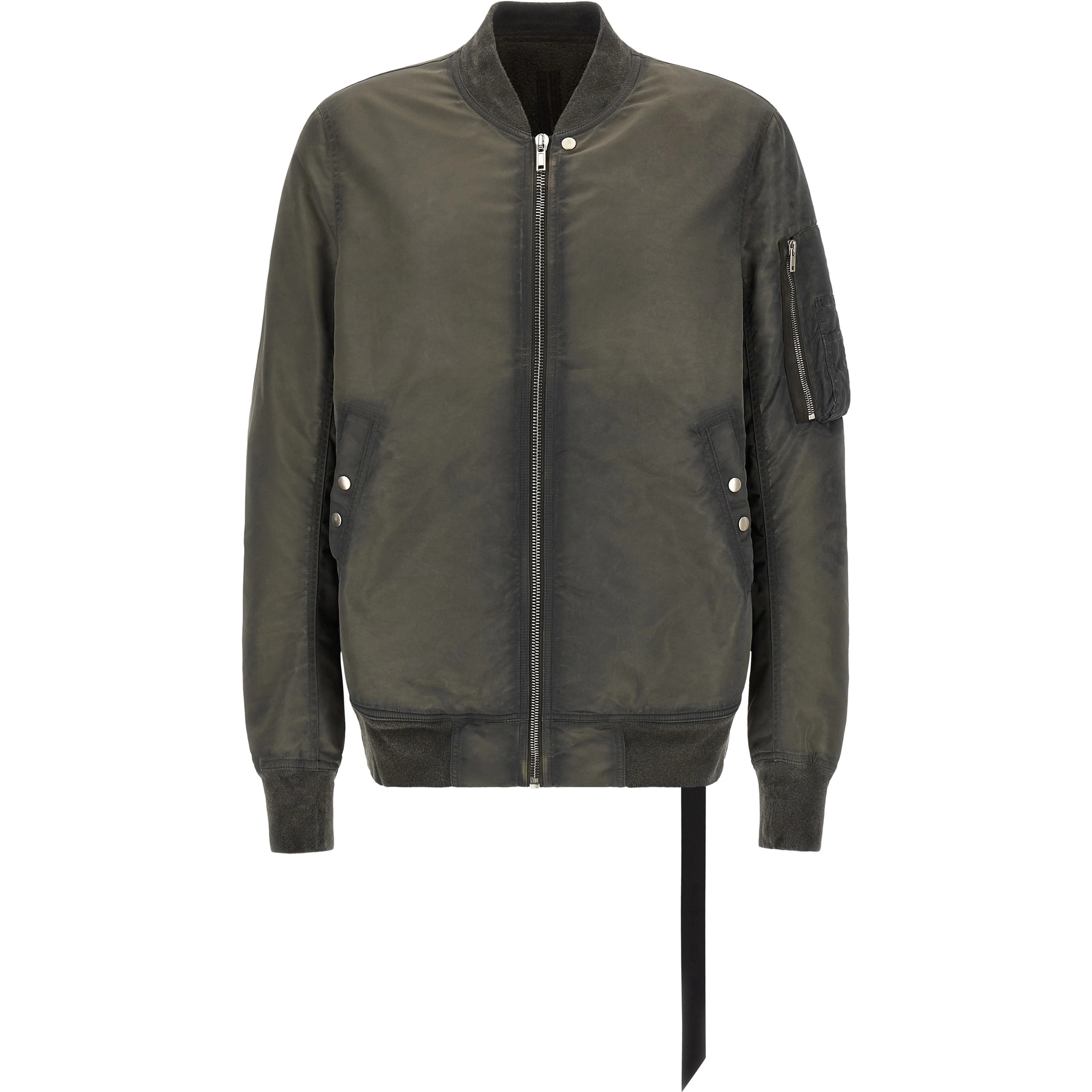 Gray Nylon Bomber