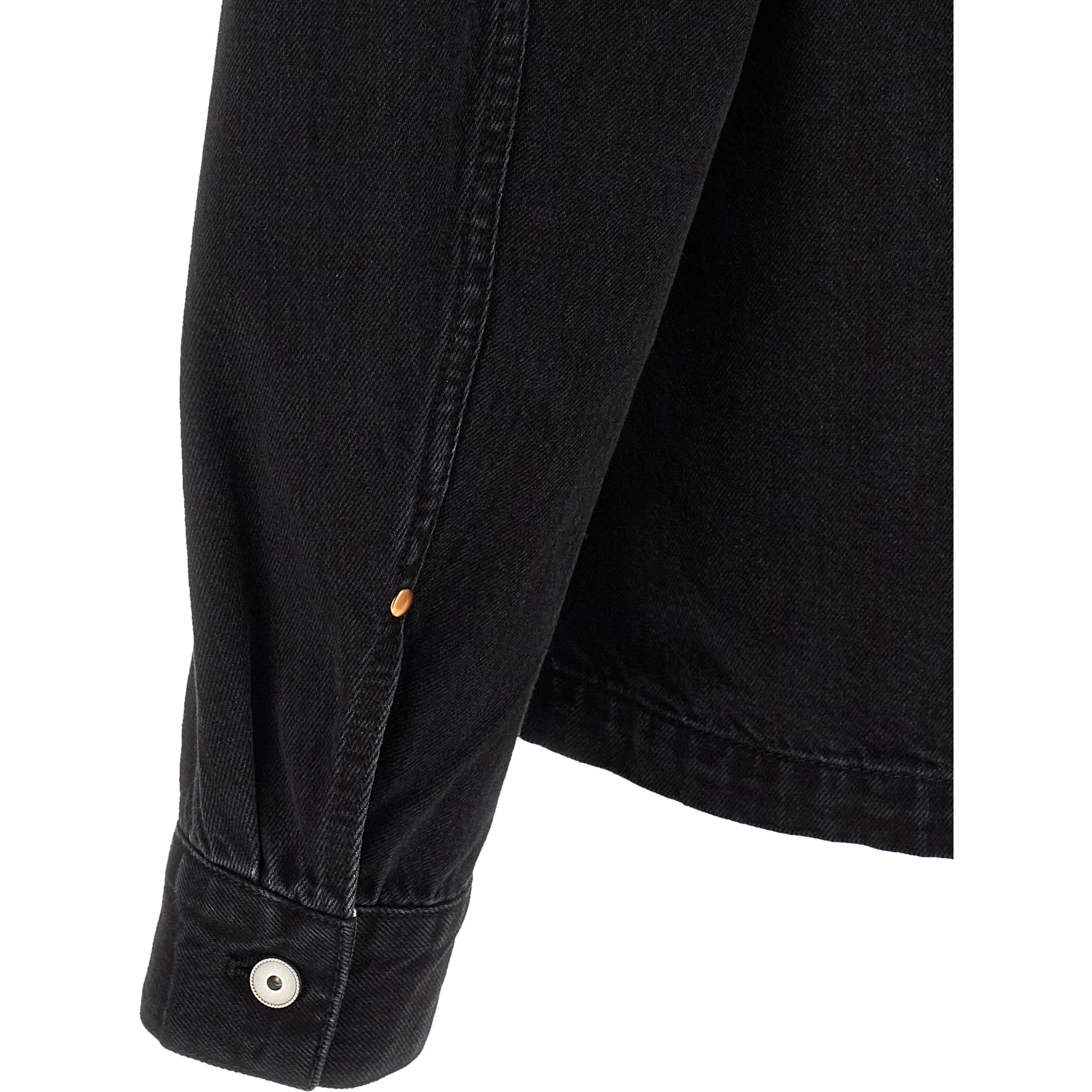 Black Cotton Denim Jacket
