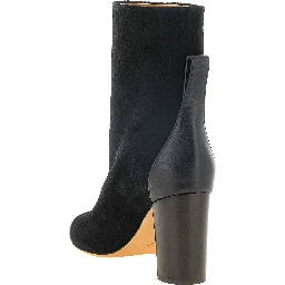 Black Calfskin Ankle Boots