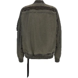Gray Nylon Bomber