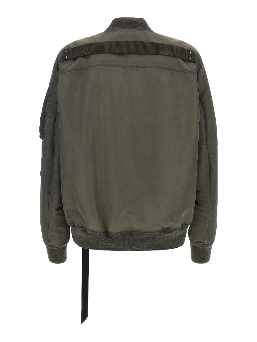 Gray Nylon Bomber