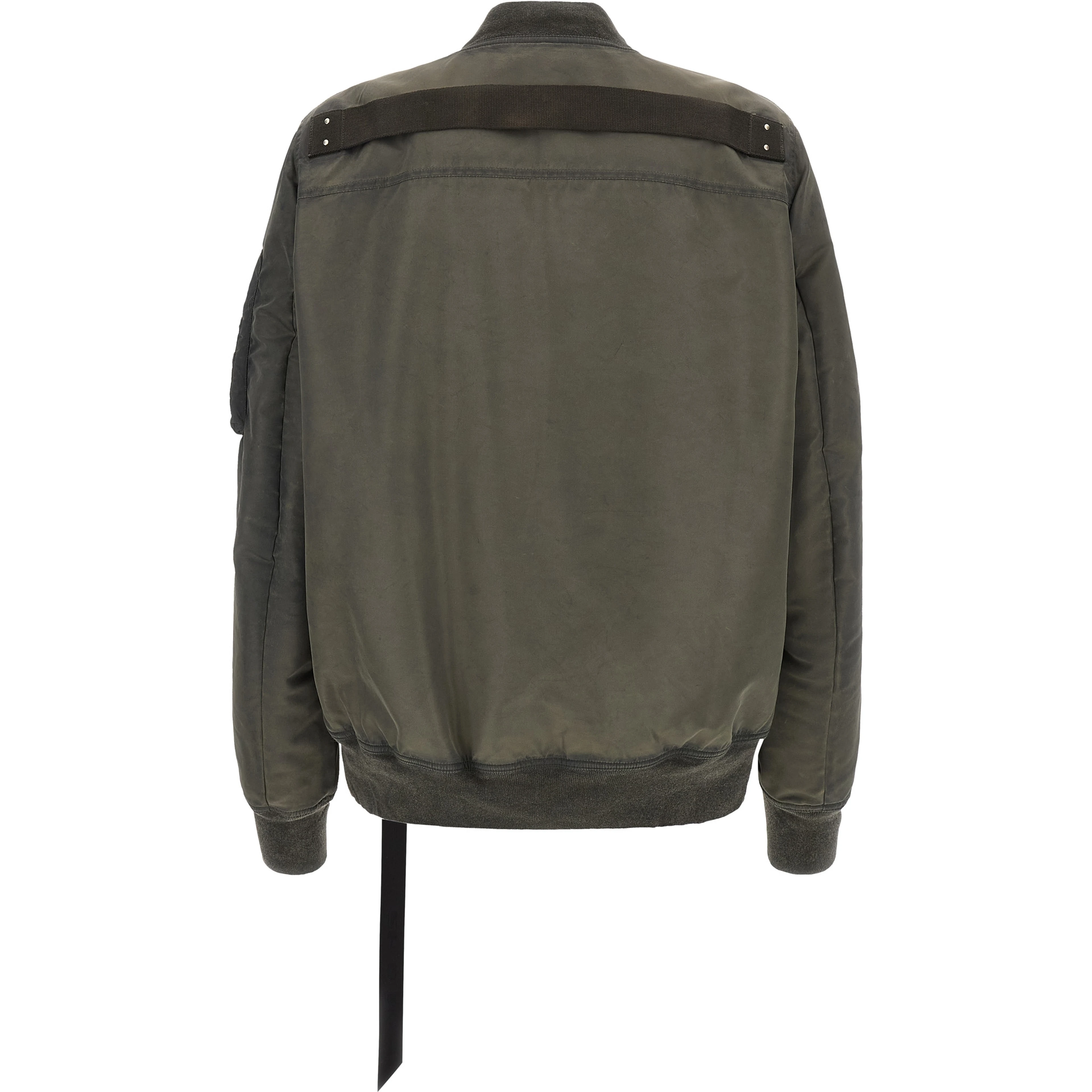 Gray Nylon Bomber