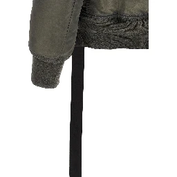 Gray Nylon Bomber