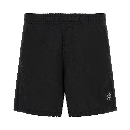 Black Polyamide Cargo Shorts