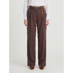 Straight leg canvas trousers
