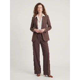 Straight leg canvas trousers