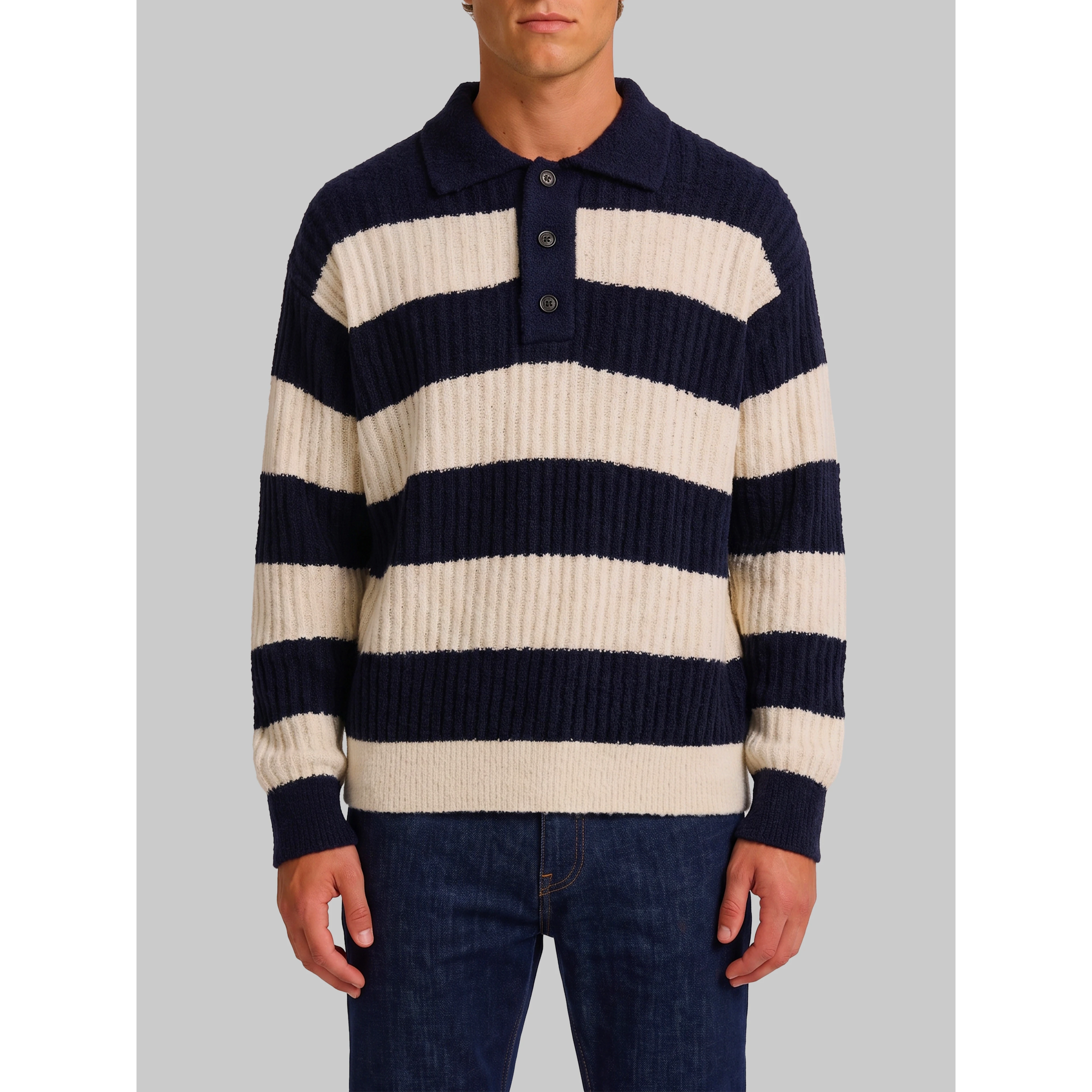 Ribbed marinière polo